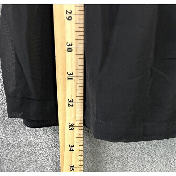 Divided H&M Small Black Long Bell Sleeve Open Tied Back Dress Sheath Witchy Goth - Picture 10 of 14